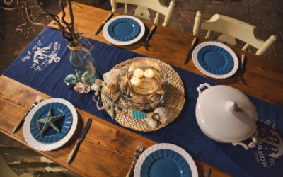 Výzdoba stola v námorníckom štýle