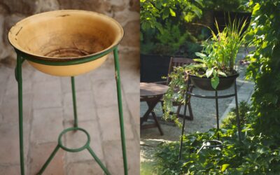 DIY – premena stojana na umývanie rúk na záhradnú dekoráciu